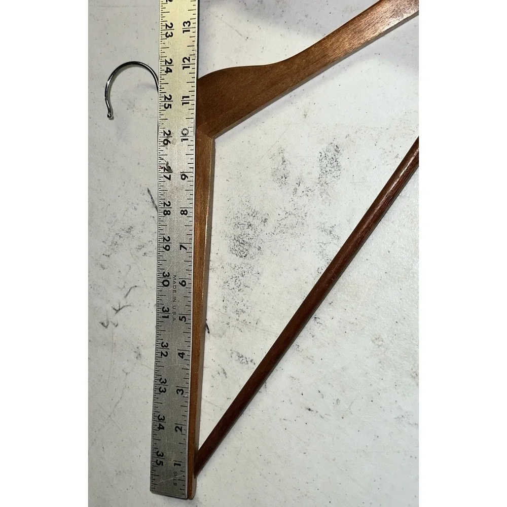 Vintage Set Of 2 Wooden Hangers Clothing‎ Suit Dress Clothes